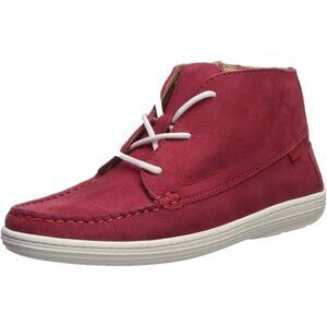 Marc Joseph New York Unisex Kids Leather Ankle Boot Loafer Red Nubuck Size 4